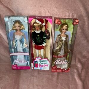Barbie Festive Collection - Holiday Season Barbie and 2 Holiday Angels